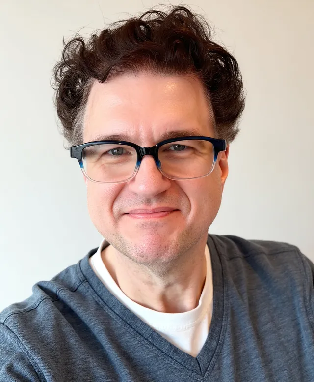 Photograph of Scott Searle: Studio, v-neck